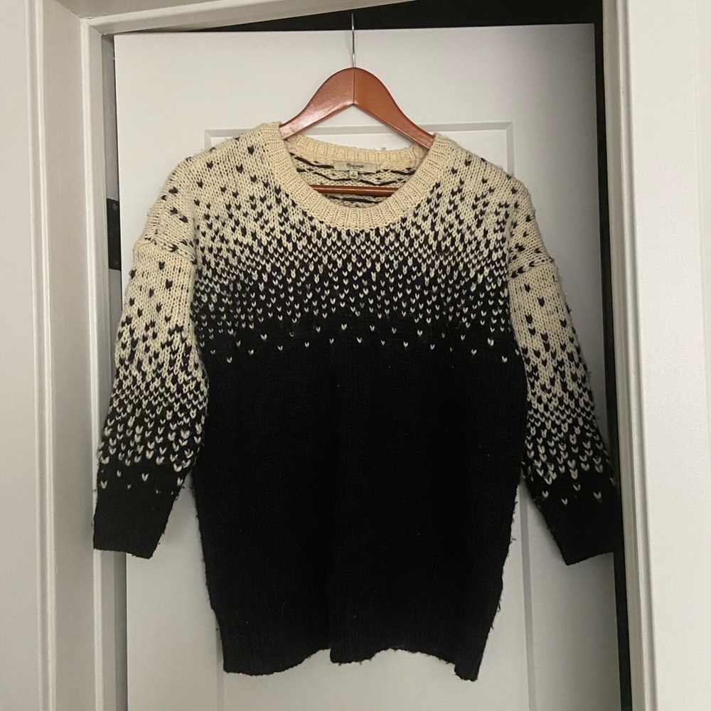 Madewell Black and White Sweater